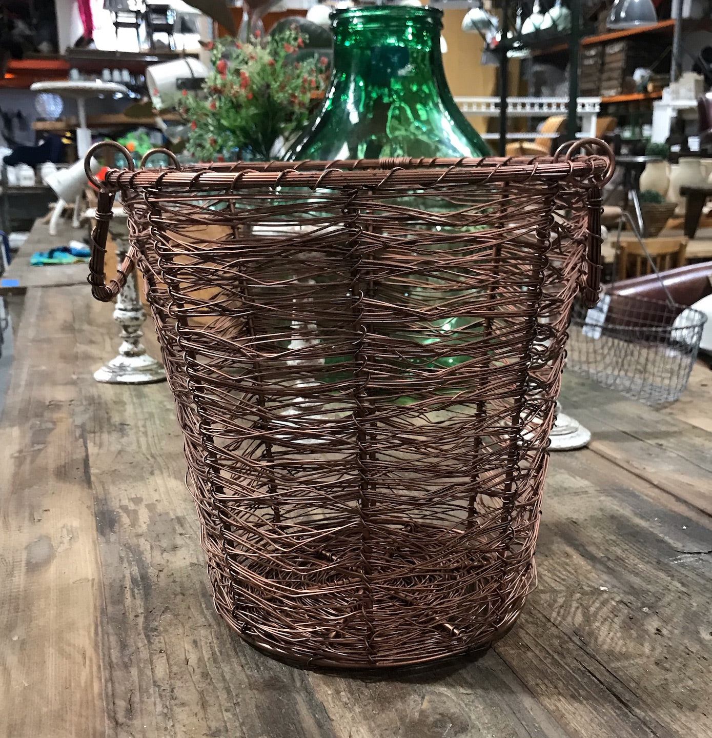 Vintage European Wire  Basket  #3620A