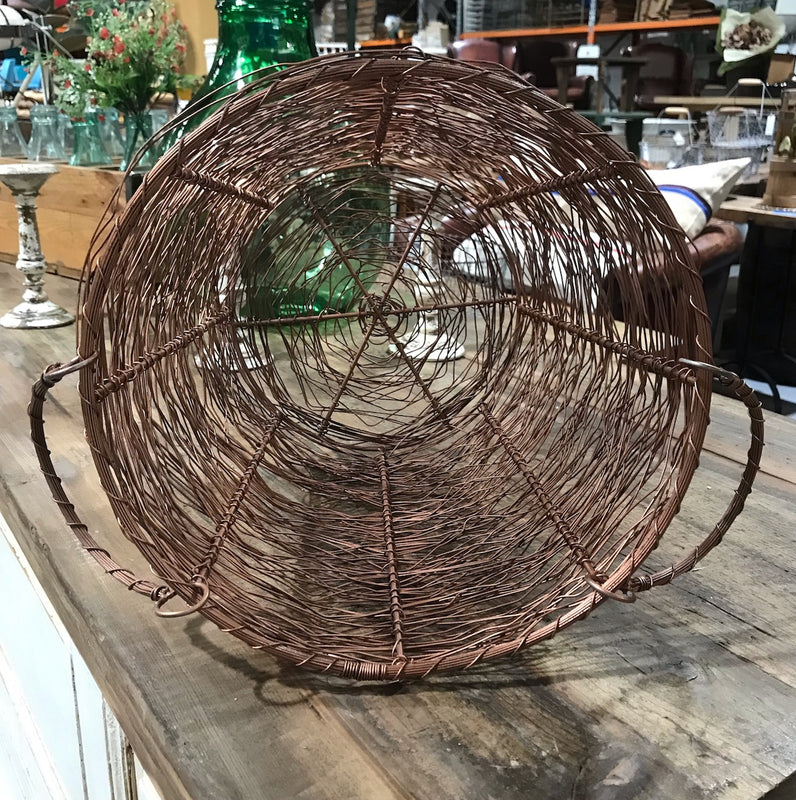 Vintage European Wire  Basket  #3620B