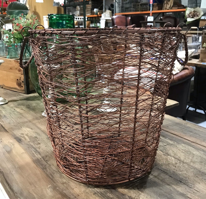 Vintage European Wire  Basket  #3620C