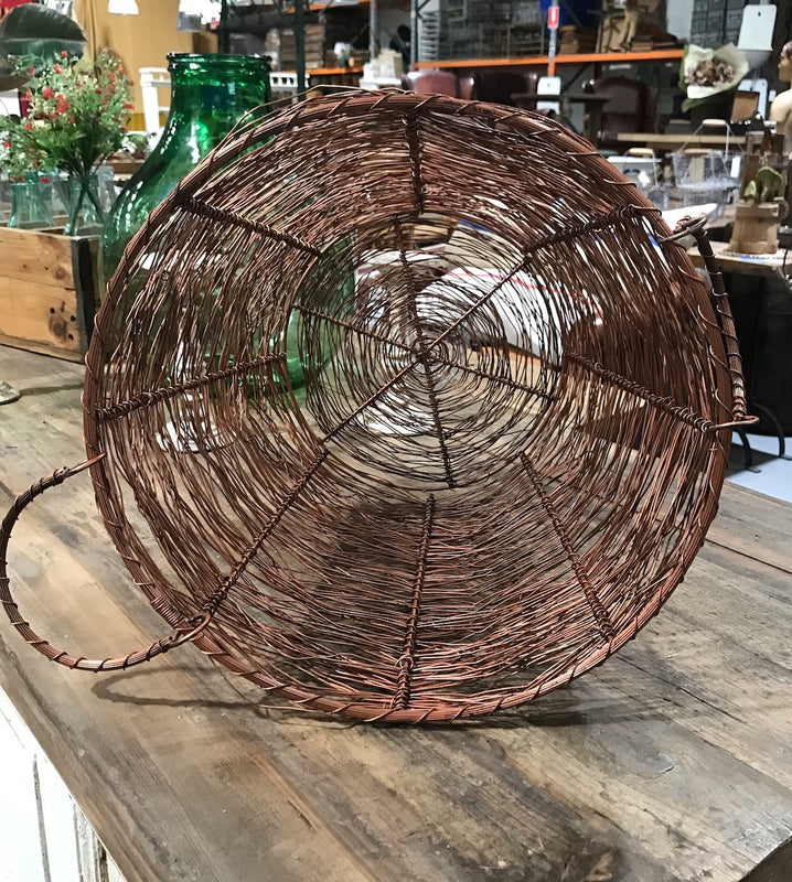 Vintage European Wire  Basket  #3620C