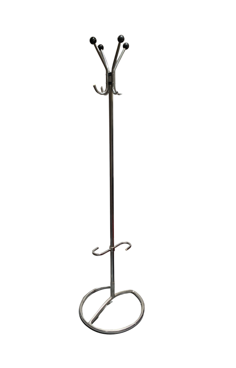 Vintage  Czech Chrome Coat Rack  #4381
