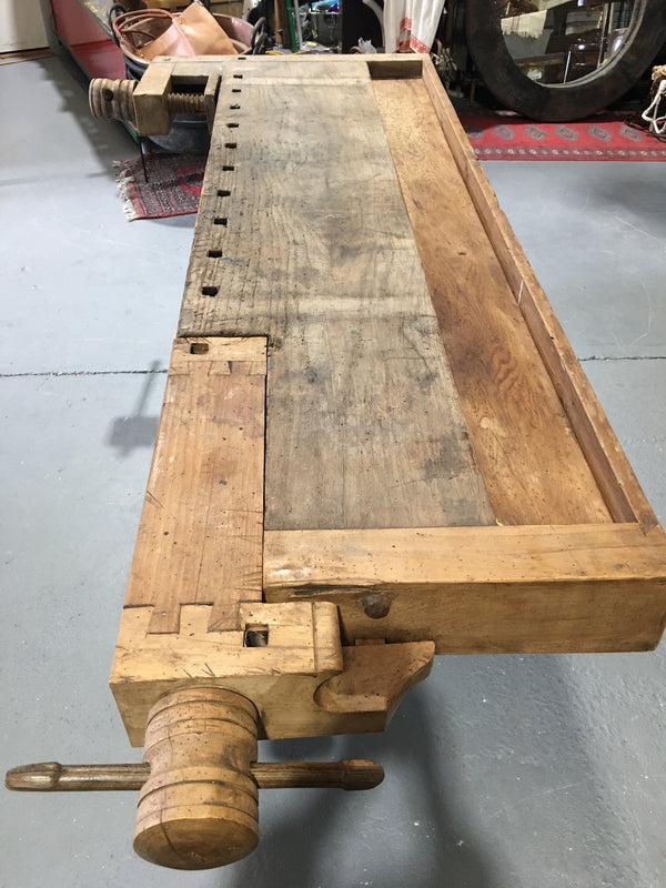 Vintage European Carpenters Workbench 1920s #3111 (1)