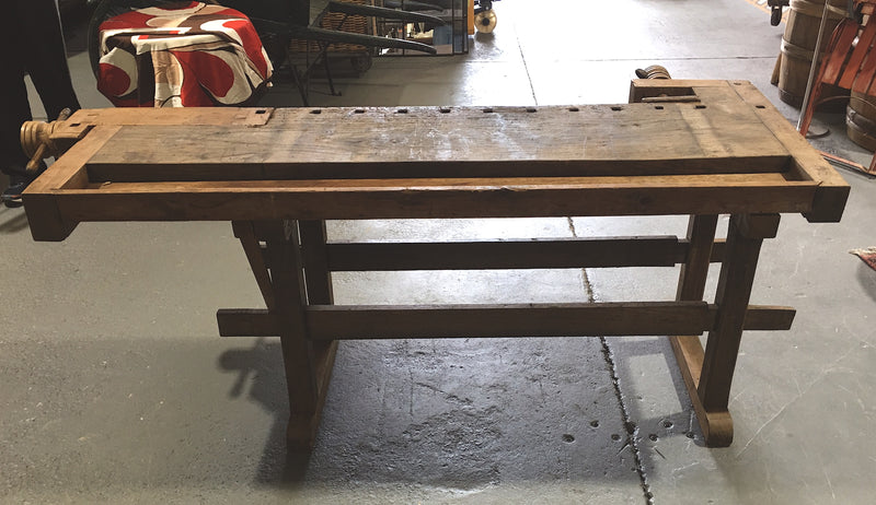 Vintage European Carpenters Workbench 1920s #3111 (1)