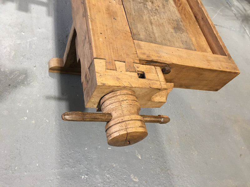 Vintage European Carpenters Workbench 1920s #3111 (1)