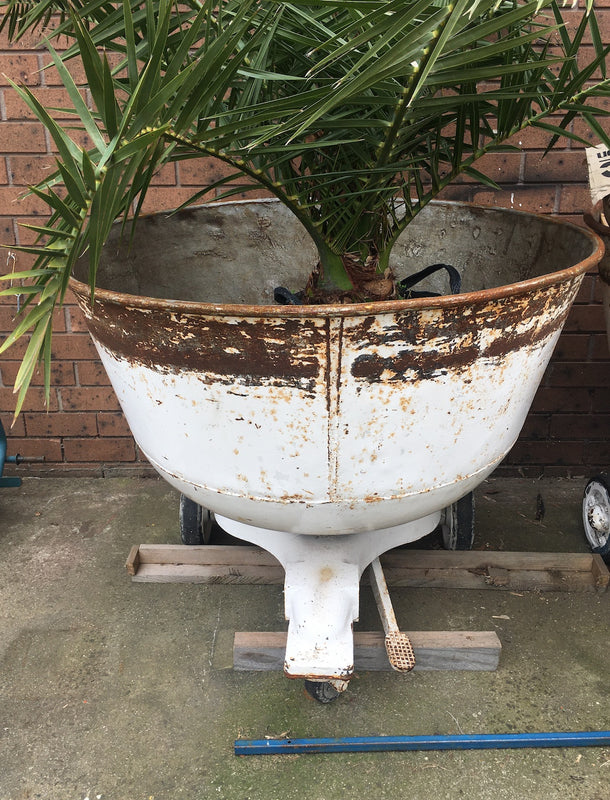 Vintage Industrial French Bakers Dough Bowl  #3112 (1) BYRON
