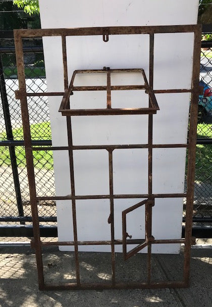 Vintage  European Industrial Cast Iron Window #3621