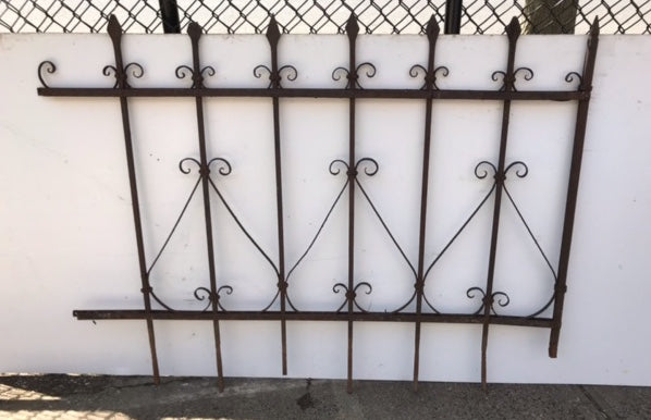 Vintage European Wrought Iron Fence Panels  #3623