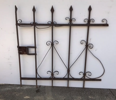 Vintage European Wrought Iron Fence Panels  #3623
