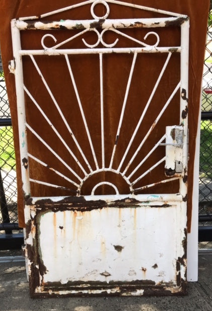 Vintage European Rustic Metal Garden Gate  #3624