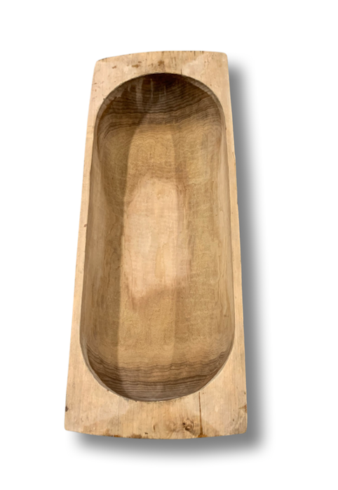 Rustic  Wooden Dough Bowl #4382