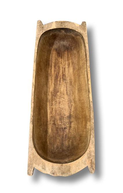 Rustic  Wooden Dough Bowl #4383