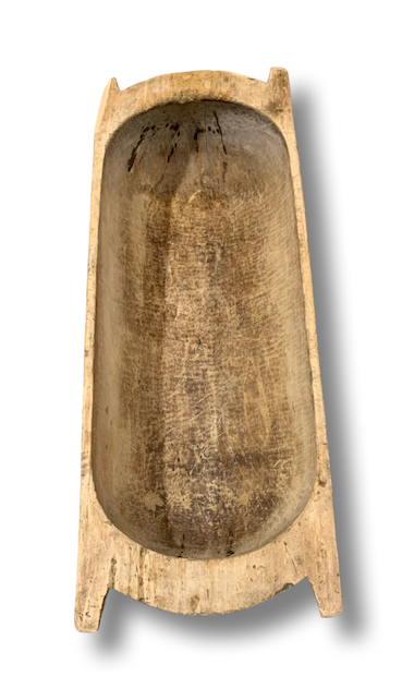 Rustic  Wooden Dough Bowl #4384