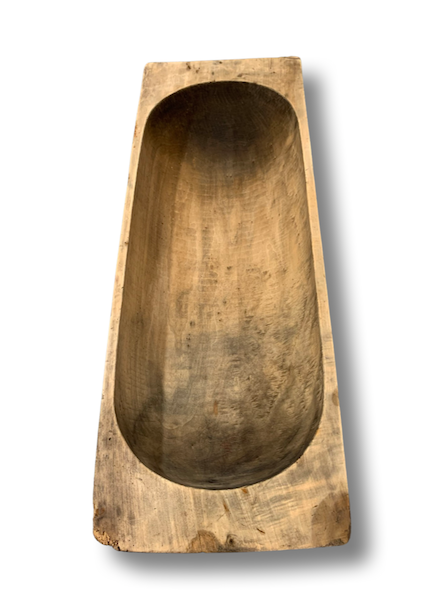 Rustic  Wooden Dough Bowl #4385 Byron