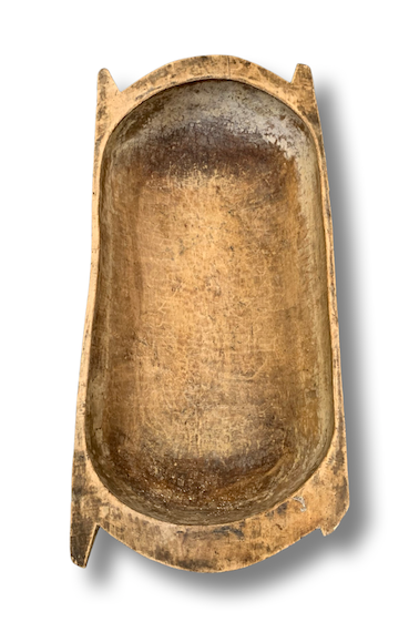Rustic  Wooden Dough Bowl #4389