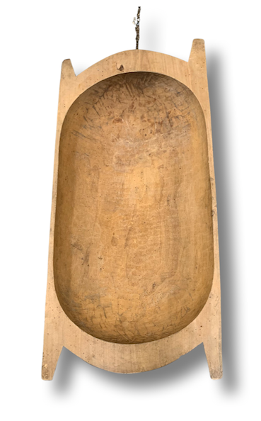 Rustic  Wooden Dough Bowl #4390