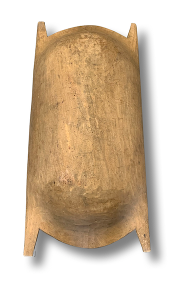 Rustic  Wooden Dough Bowl #4390