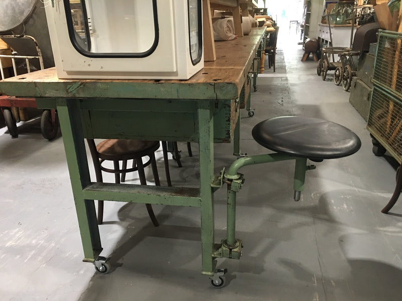 Vintage Industrial European Workbench Table/ Counter Kitchen Island 5.8 mt #2637 Byron