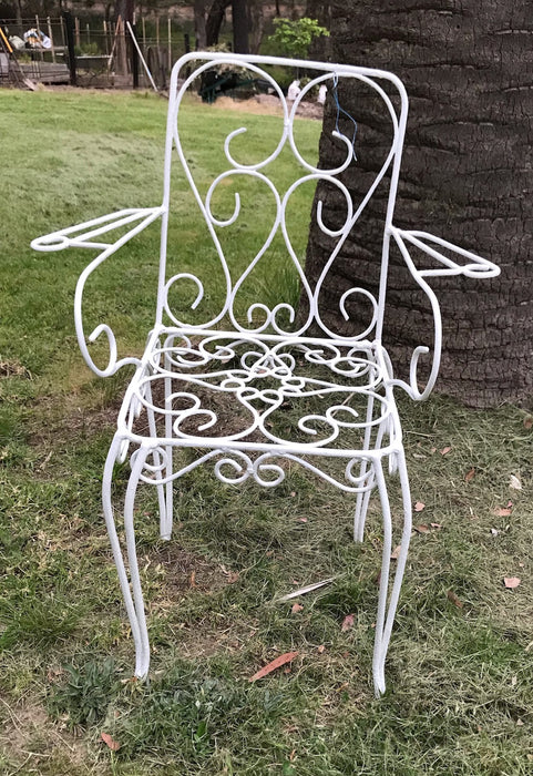 Vintage wrought iron garden chairs #3630A