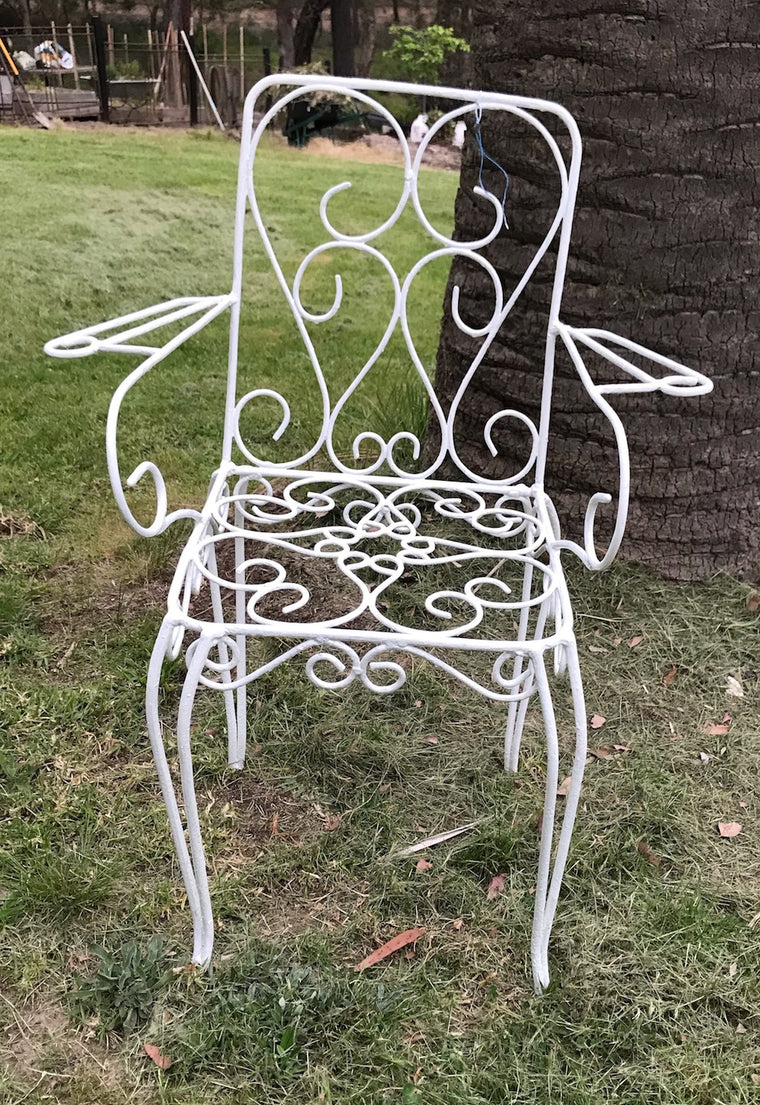Vintage wrought iron garden chairs #3630A