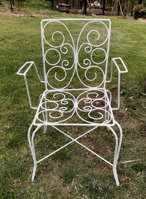 Vintage wrought iron garden chairs #3630B