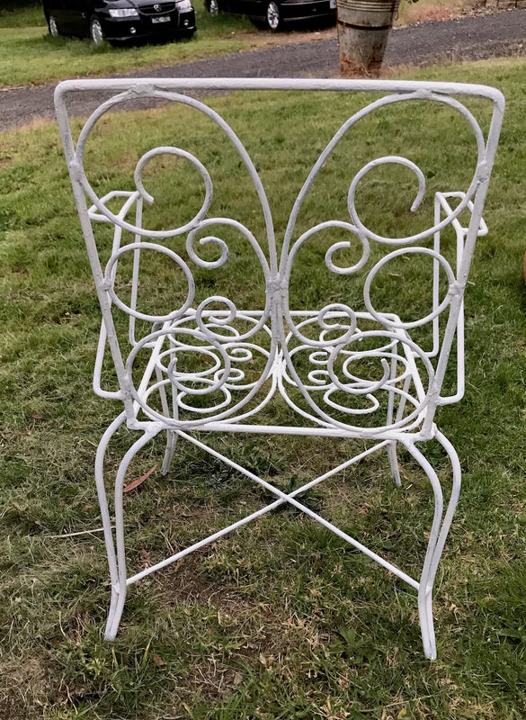 Vintage wrought iron garden chairs #3630B