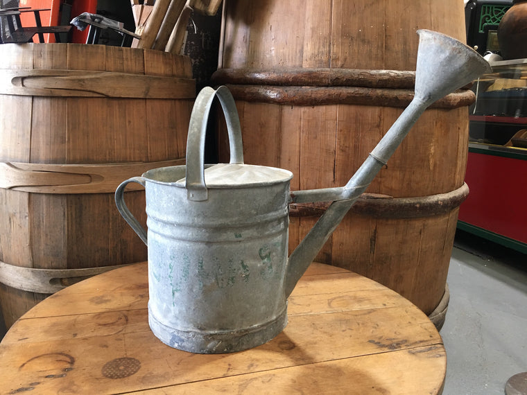 Vintage European  Galvanized Watering Can  #3121 (1)