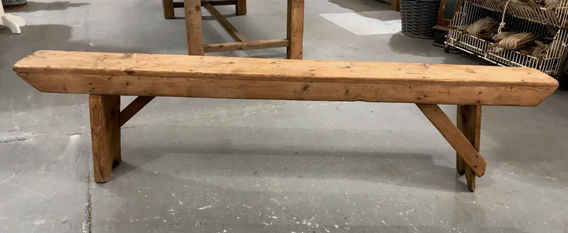 Vintage Wooden  Bench Seat #3651B
