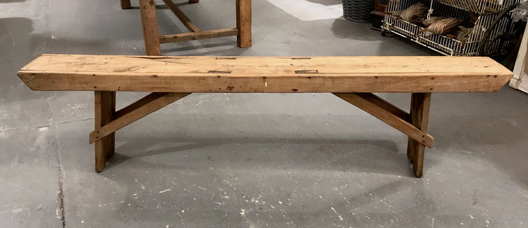 Vintage Wooden  Bench Seat #3651C