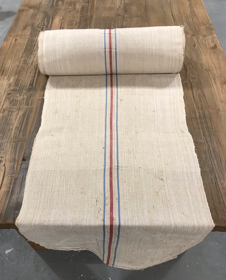 Vintage  Linen/Hemp Grain Sack Material  1940s  #3652E  Byron,  (Read Information About This Item)