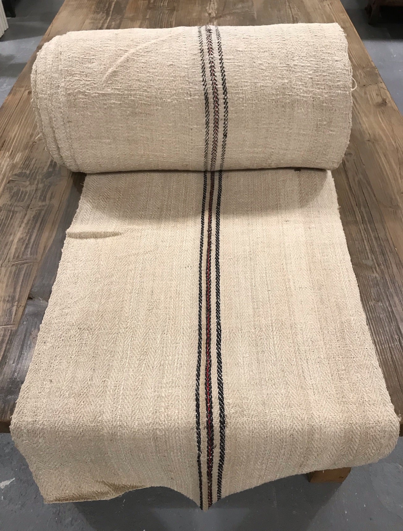 Vintage  Linen/Hemp Grain Sack Material  1940s  #3652L  (Read Information About This Item)