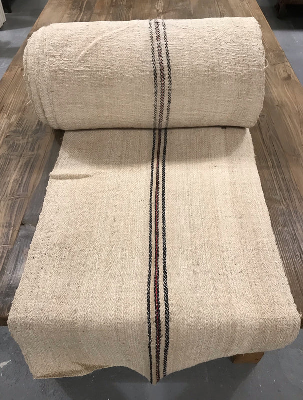 Vintage  Linen/Hemp Grain Sack Material  1940s  #3652L  (Read Information About This Item)