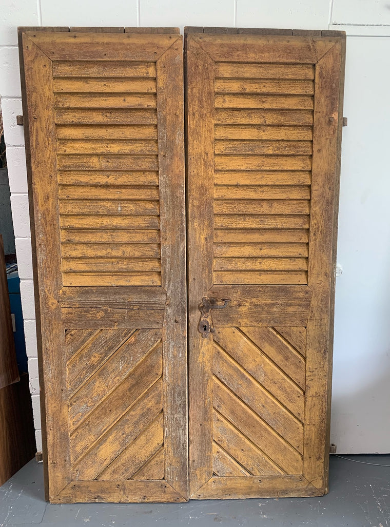 Vintage European Wooden Double  Doors  #4434  Byron