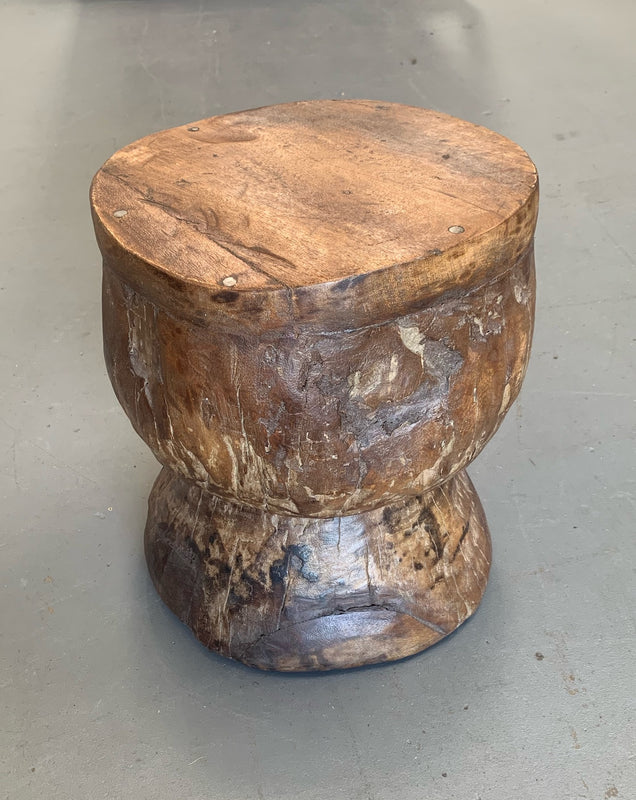 Vintage Wooden Side Table / Stool  #4426 Byron