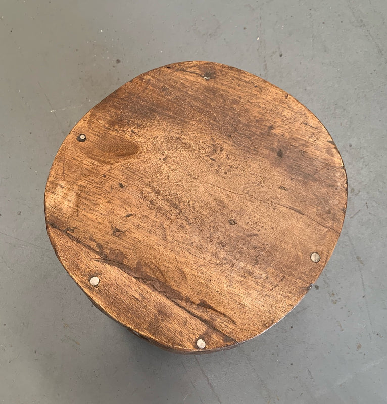 Vintage Wooden Side Table / Stool  #4426 Byron