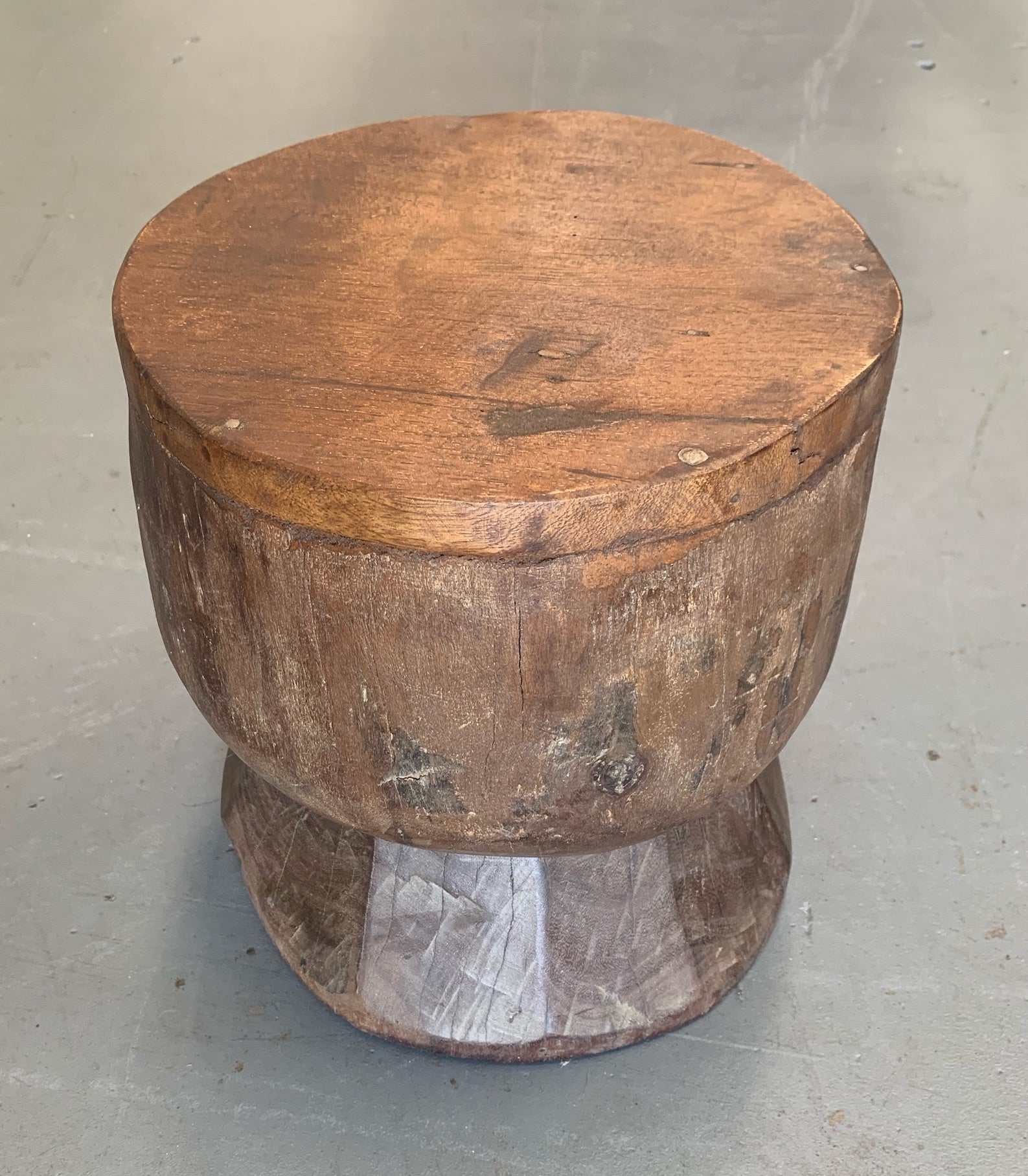 Vintage Wooden Side Table / Stool  #4427 Byron