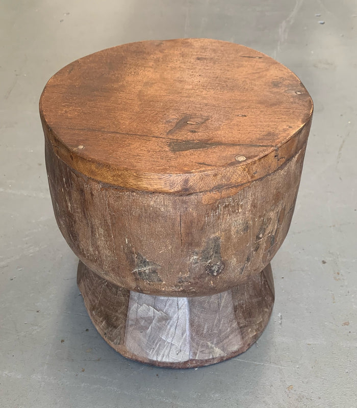 Vintage Wooden Side Table / Stool  #4427 Byron