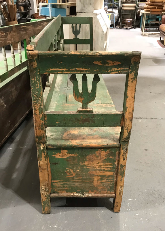 Vintage  Hungarian Box Bench Seat  #3655A   BYRON
