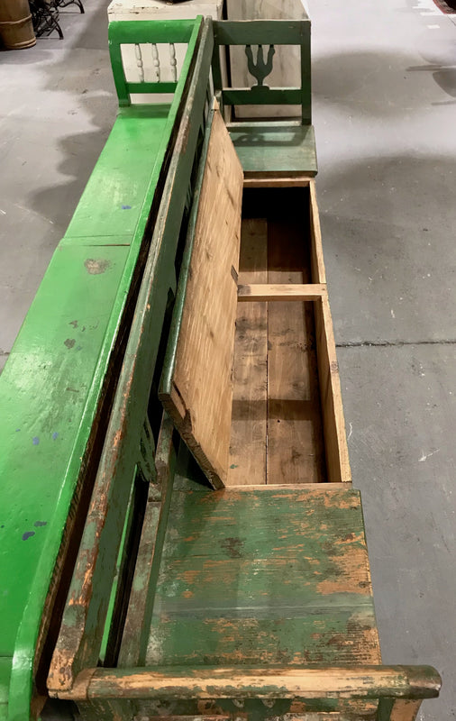 Vintage  Hungarian Box Bench Seat  #3655A   BYRON