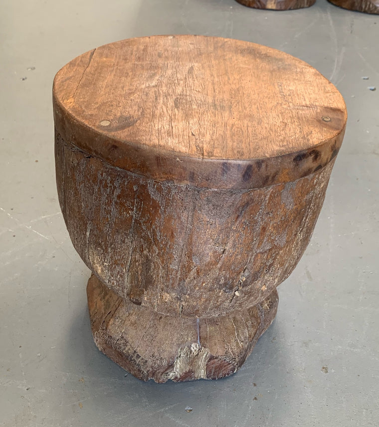 Vintage Wooden Side Table / Stool  #4428 Byron