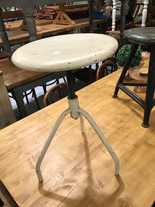 Vintage industrial Dutch hospital stool udjustable highet  #2382