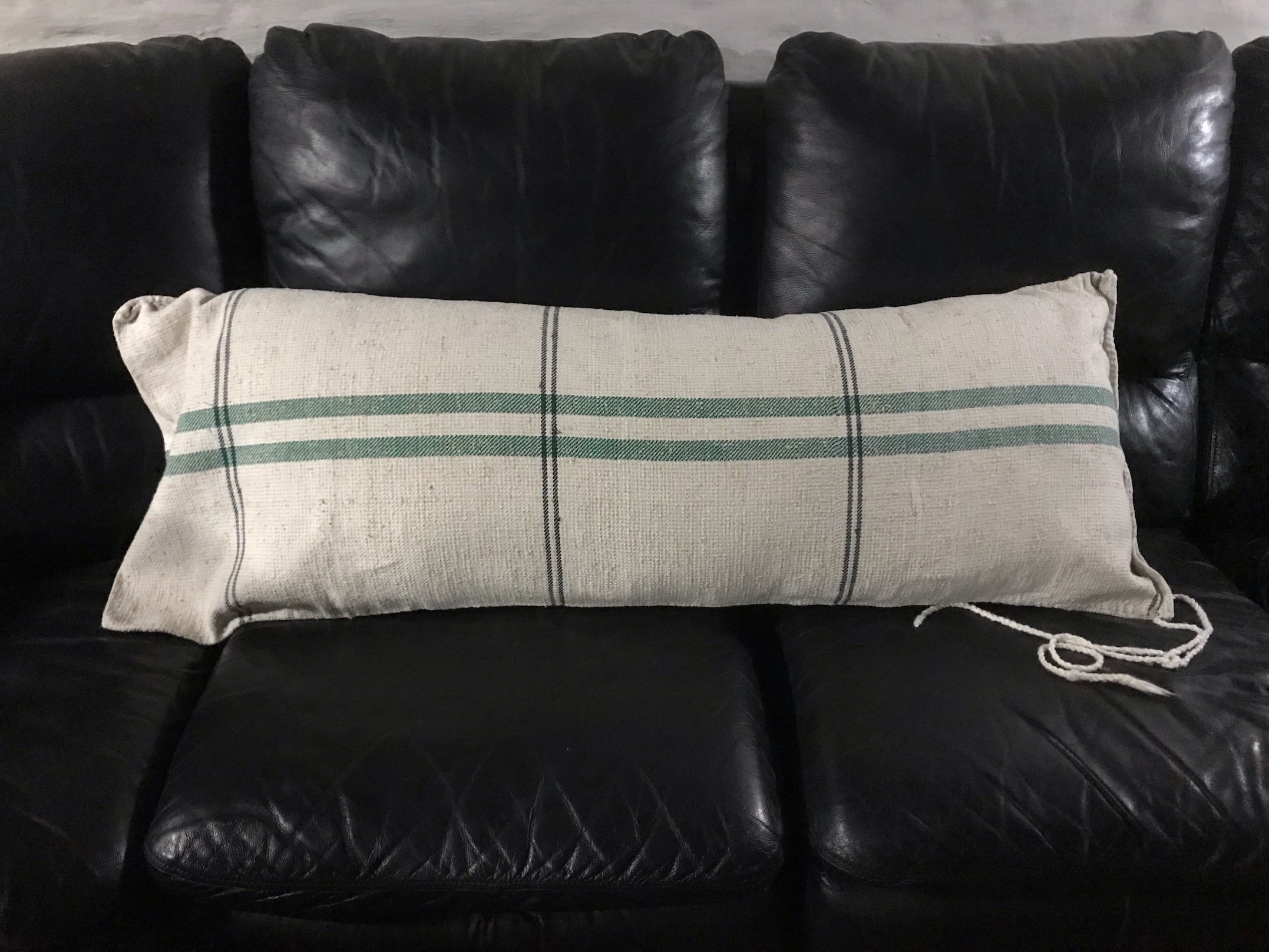 Vintage  Linen "Grainsack" Body Pillow #3657B