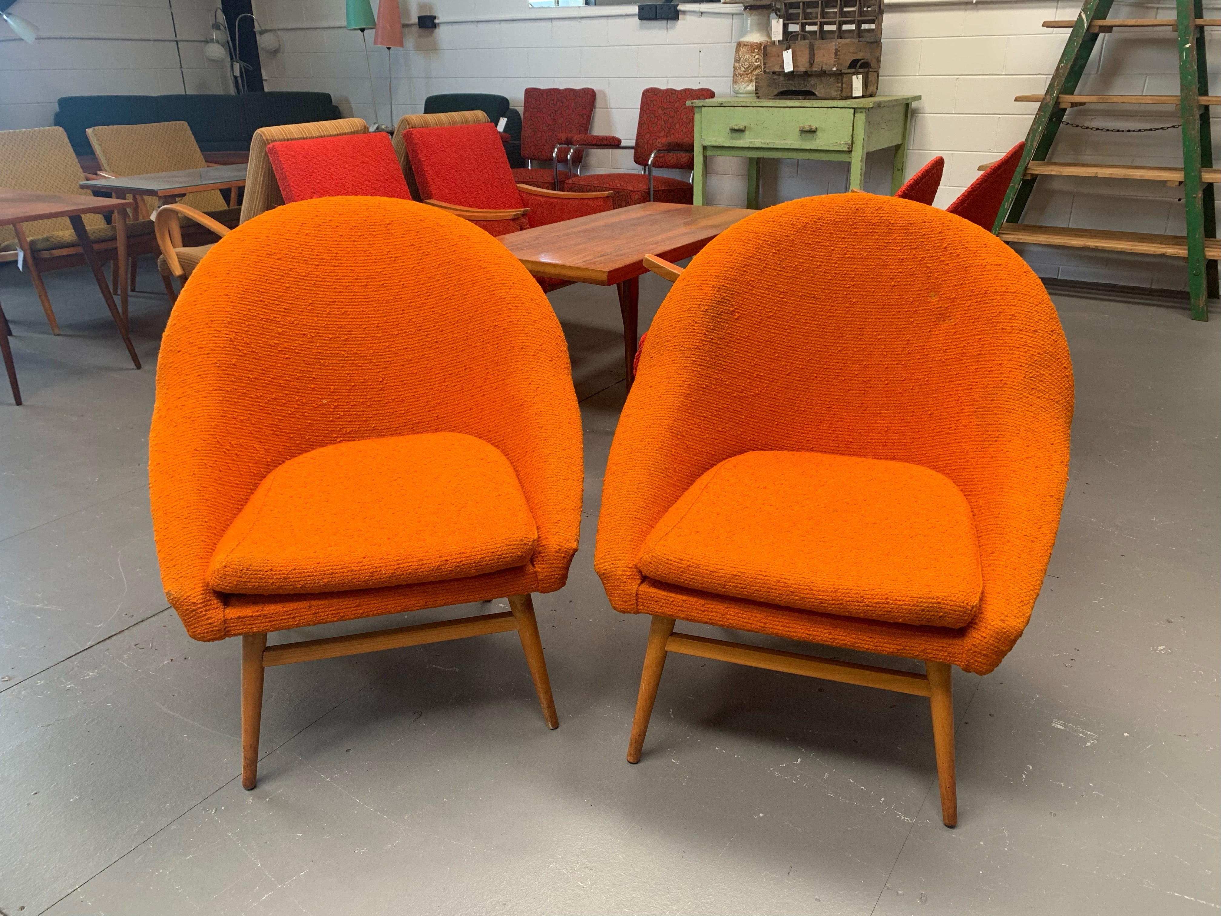 Mid Century Bucket  Chairs #4443  Byron