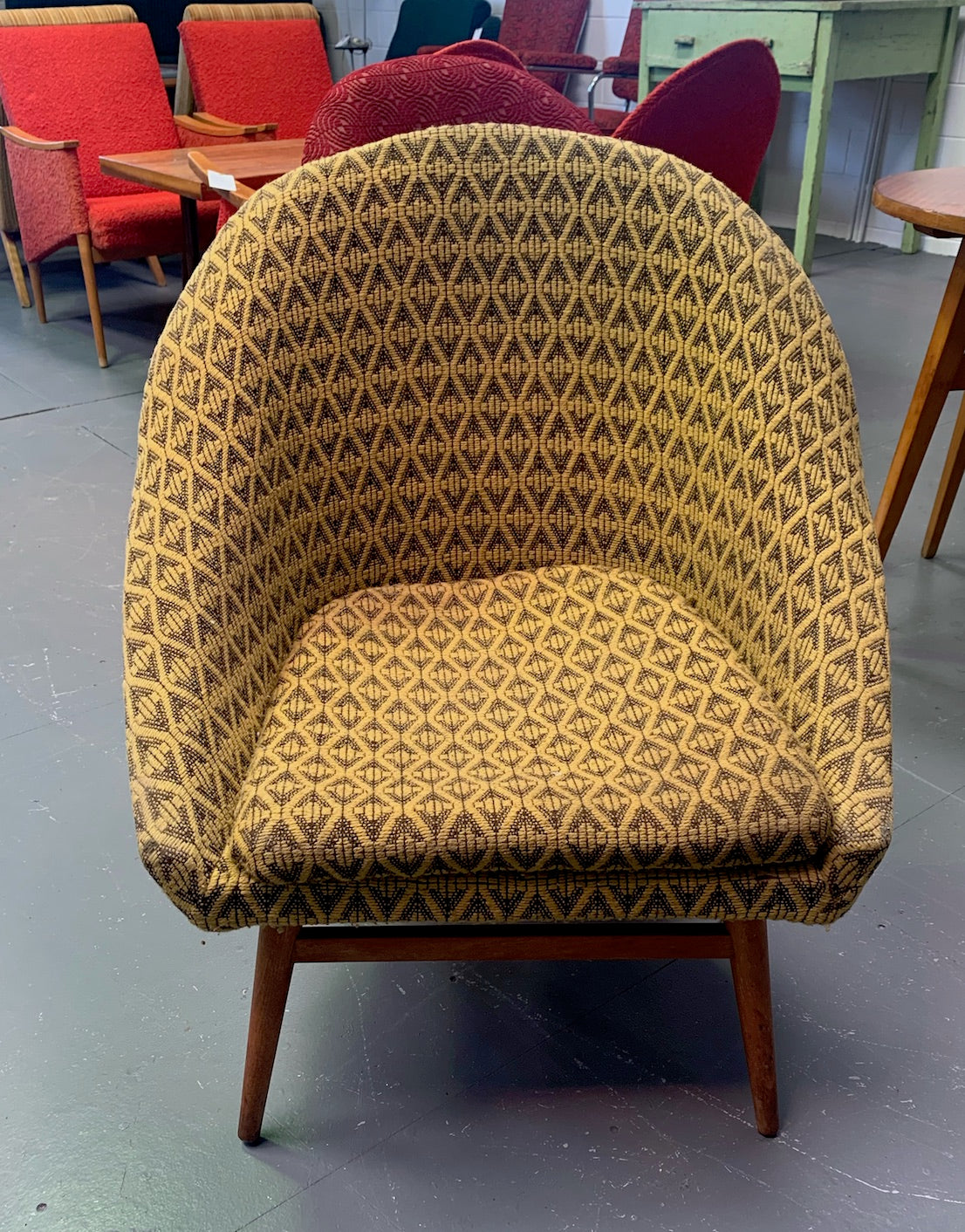 Mid Century Bucket  Chair #4446  Byron