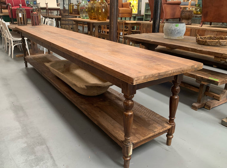 Vintage European Kitchen / Shop Island Table  #4449 Byron