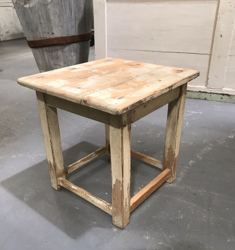 Vintage  European  Wooden Stool  #3660C