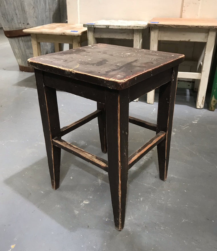 Vintage  European  Wooden Stool  #3660G