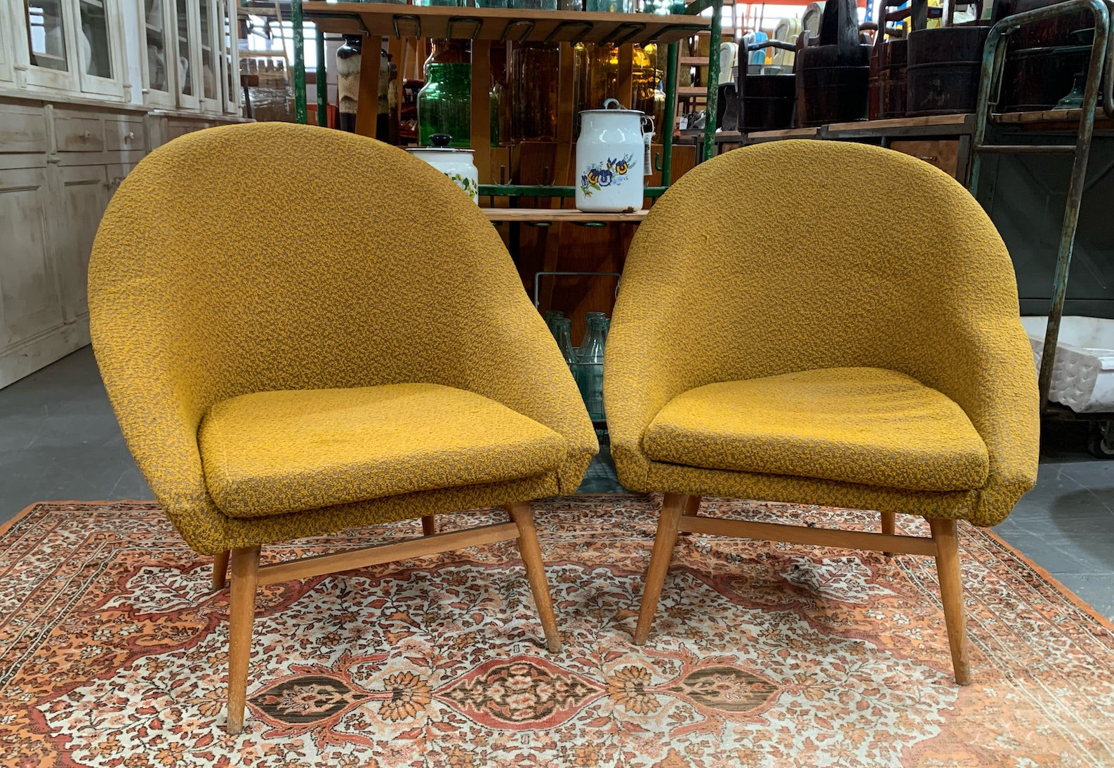 Mid Century Bucket  Chairs #4467