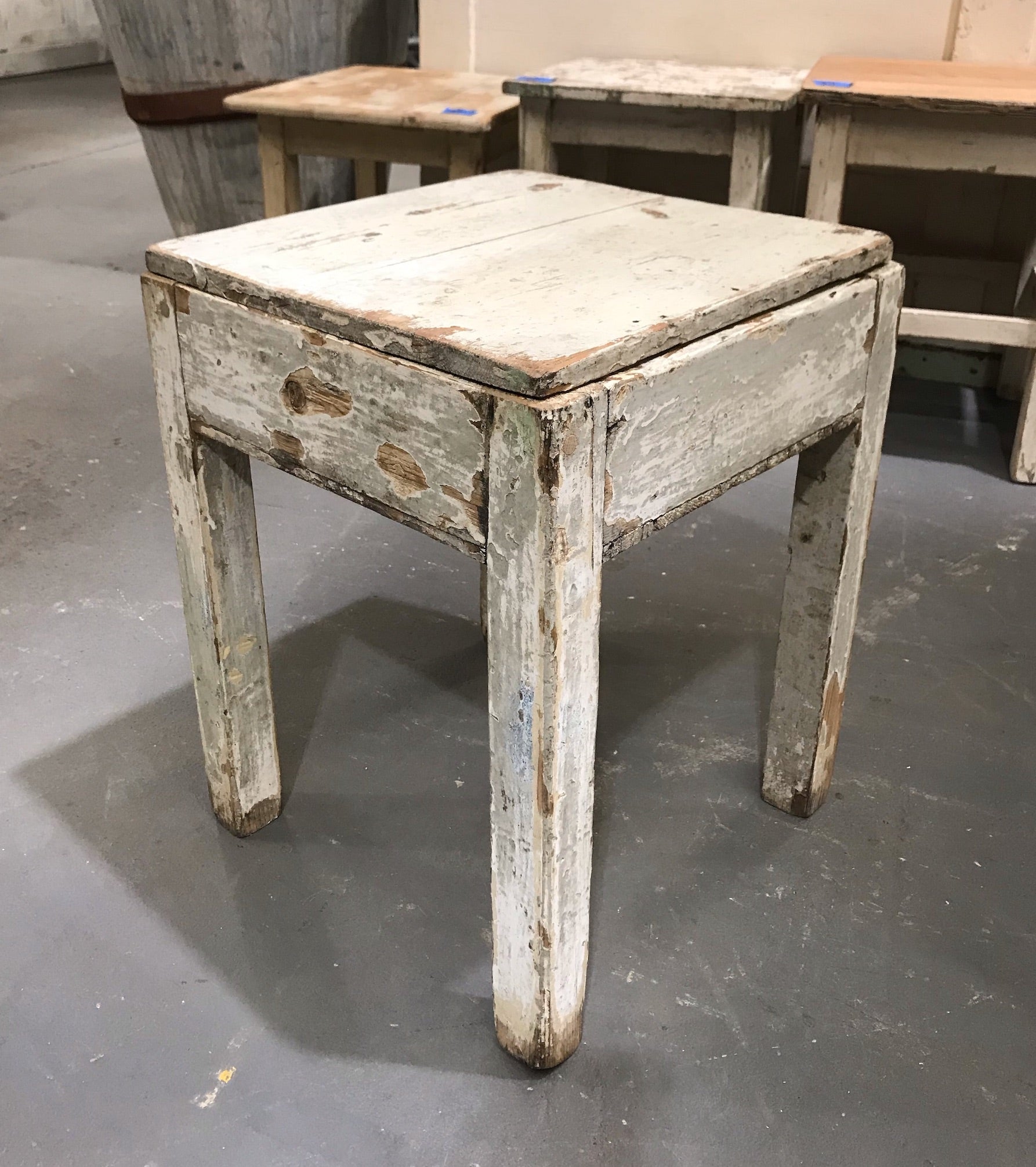 Vintage  European  Wooden Stool  #3660J