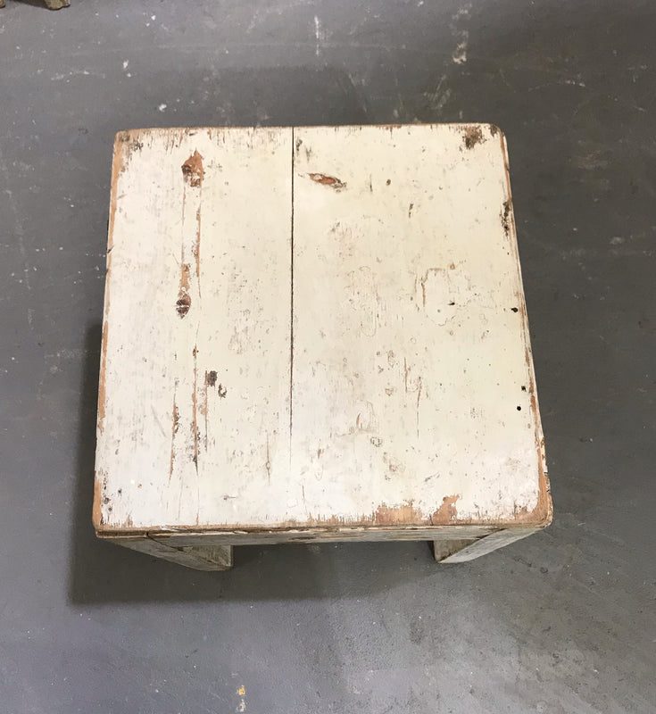 Vintage  European  Wooden Stool  #3660J