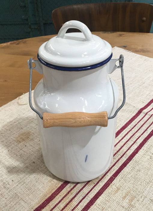 Vintage European Enamel Milk Can #3231